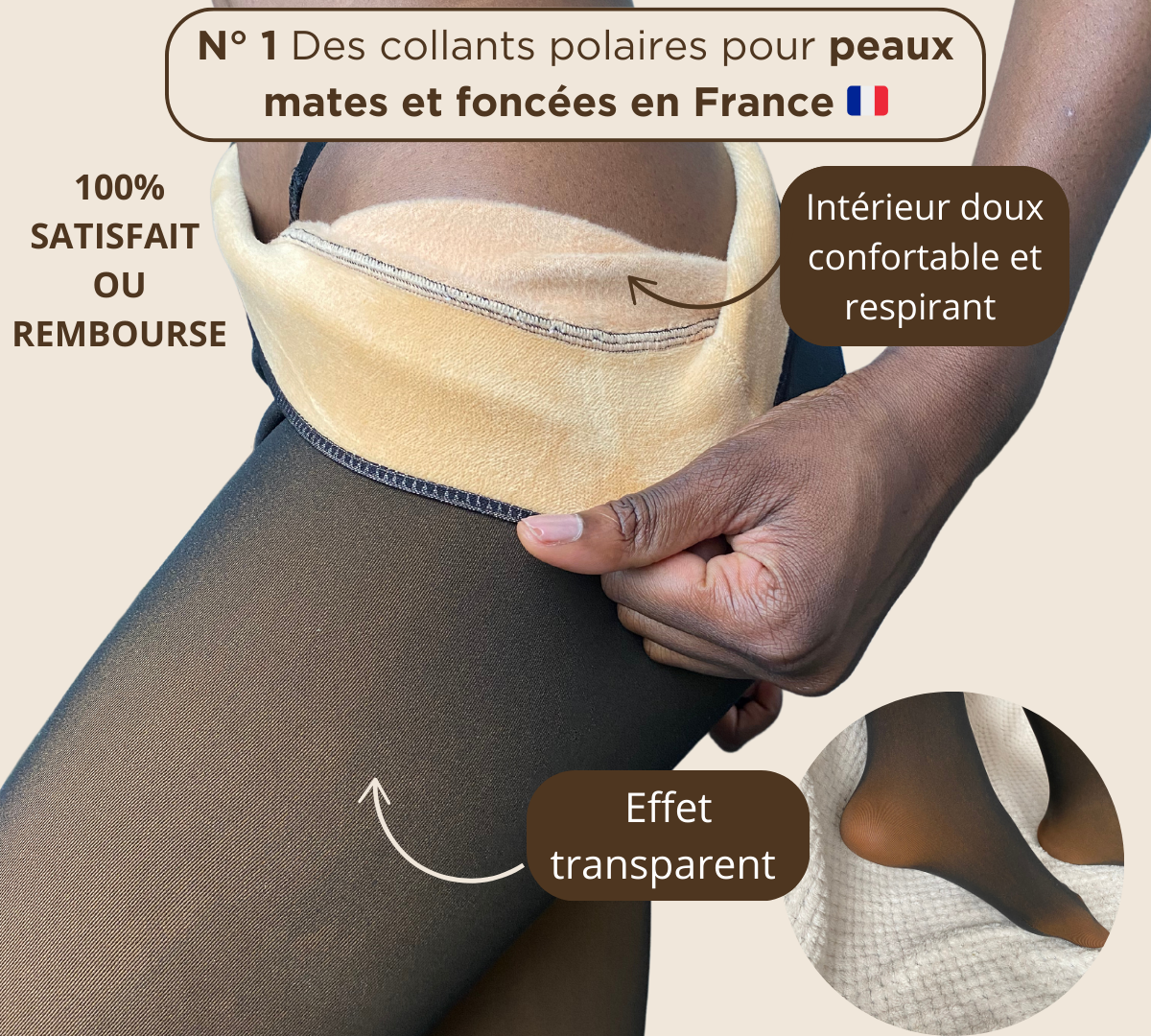 Collant polaire - Effet voile