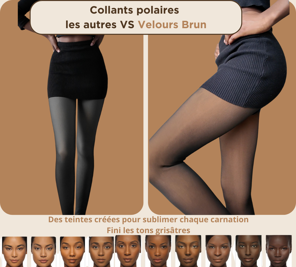 Collant polaire - Effet voile